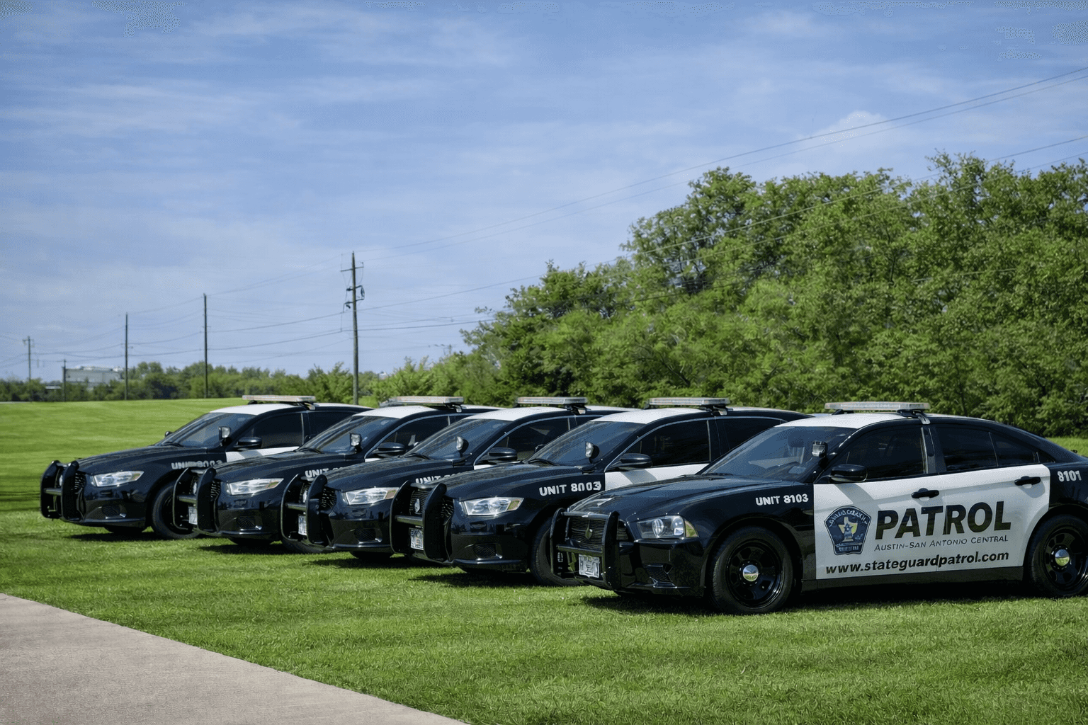 State Guard Patrol fleet of security vehicles